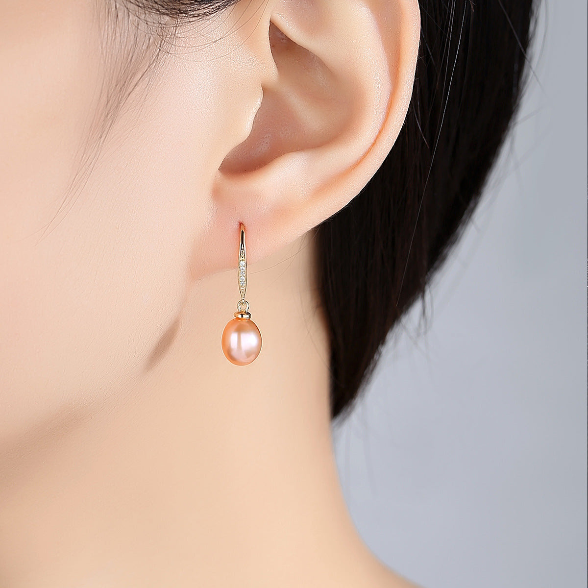 Infinite Style: Endless Hoop Pearl Earrings in Sterling Silver