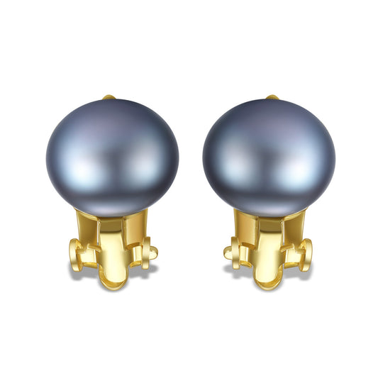 Lunar Whispers: S925 Silver Half-Moon Pearl Earstuds