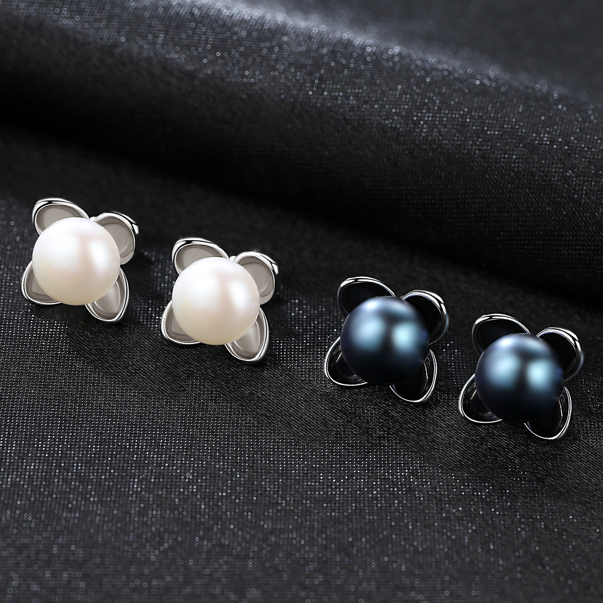 Pearl Swirls: S925 Silver Spiral Pearl Ear Adornments