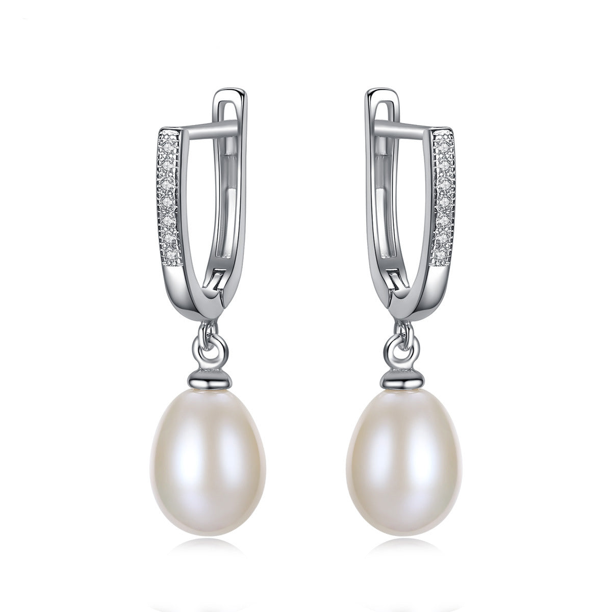 Cascading Pearls: Waterfall S925 Silver Pearl Earrings