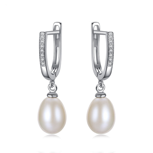 Cascading Pearls: Waterfall S925 Silver Pearl Earrings