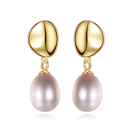 S925 Silver Hoops with Pearls: Contemporary Elegance