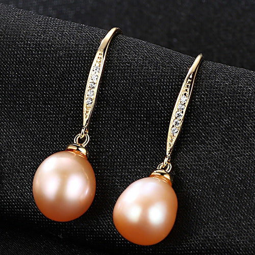 Infinite Style: Endless Hoop Pearl Earrings in Sterling Silver