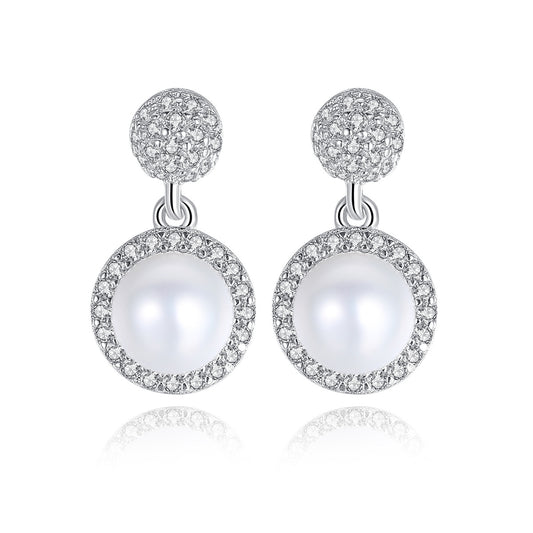 Heirloom Pearls: S925 Silver Vintage Style Earstuds