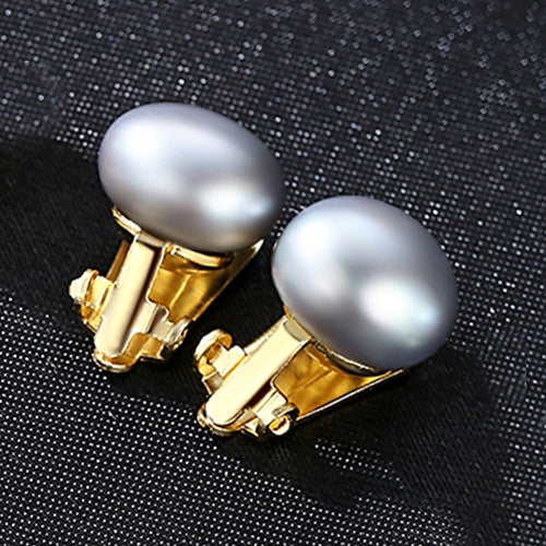 Lunar Whispers: S925 Silver Half-Moon Pearl Earstuds