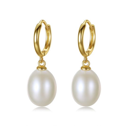 S925 Silver Elegance: Sterling Silver Pearl Earstuds