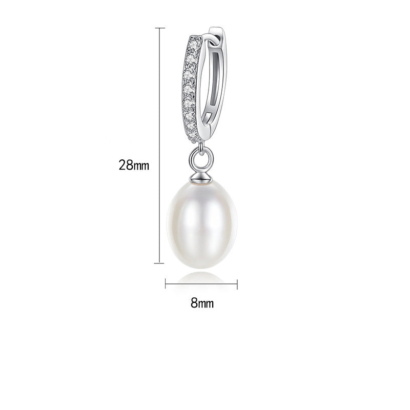 Rustic Glamour: Hammered S925 Silver Pearl Ear Adornments