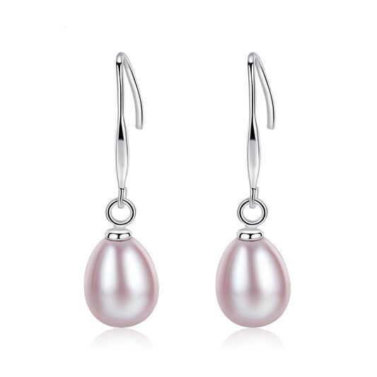 Classic Contours: S925 Silver Teardrop Pearl Studs