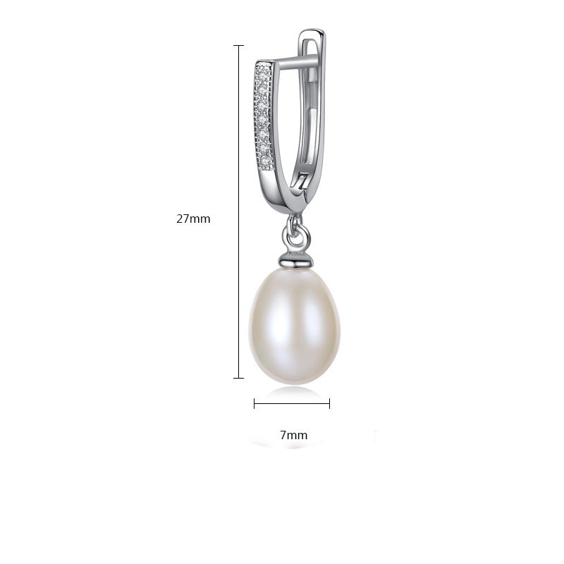 Cascading Pearls: Waterfall S925 Silver Pearl Earrings