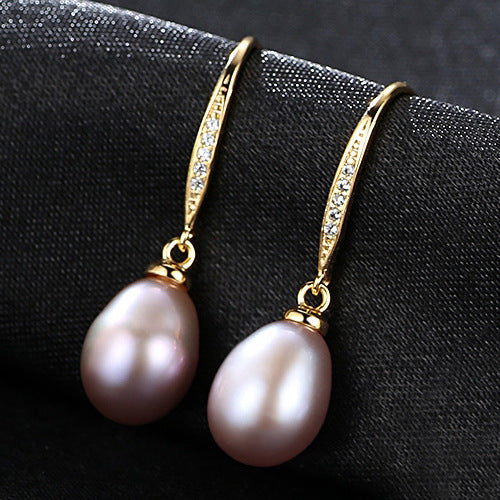 Infinite Style: Endless Hoop Pearl Earrings in Sterling Silver