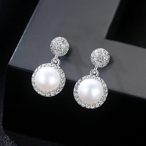 Heirloom Pearls: S925 Silver Vintage Style Earstuds