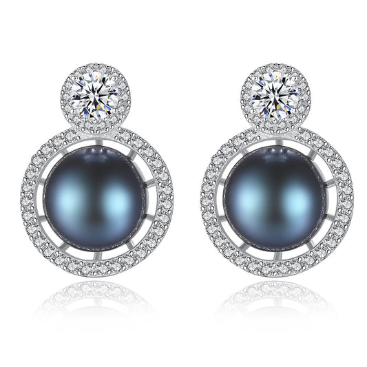 Regal Pearls: Crowned S925 Silver Pearl Earstuds