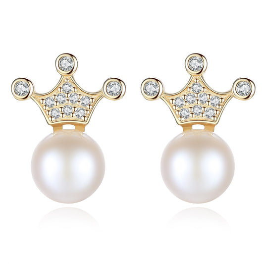 Celestial Cascade: Starry Night S925 Silver Pearl Earrings