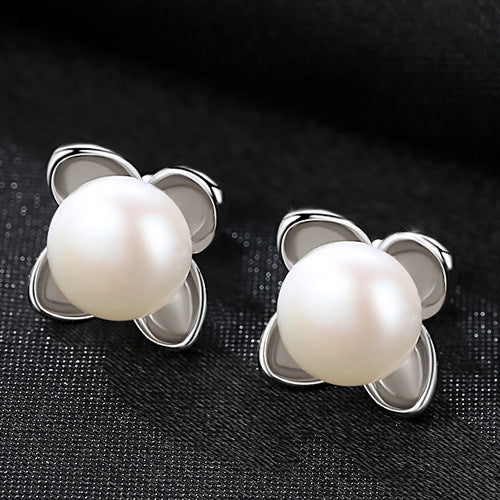 Pearl Swirls: S925 Silver Spiral Pearl Ear Adornments