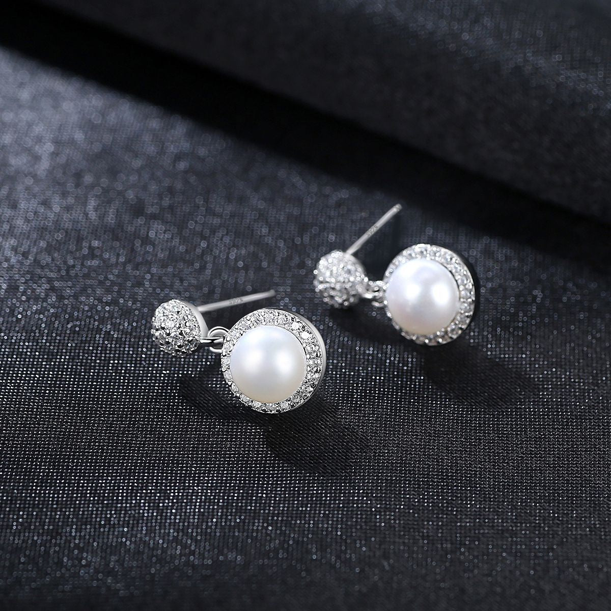 Heirloom Pearls: S925 Silver Vintage Style Earstuds