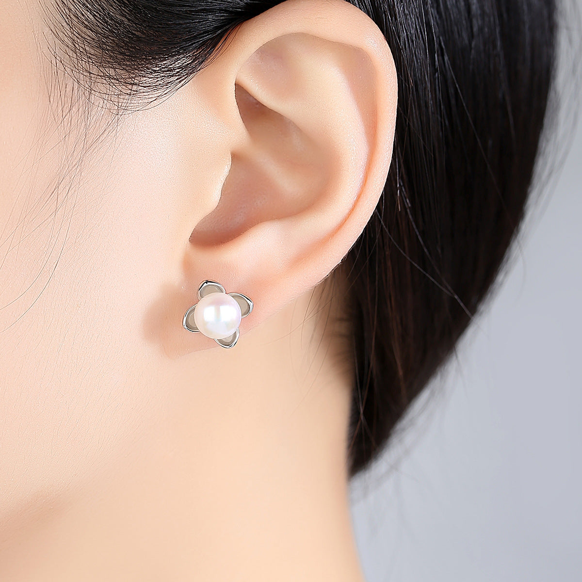 Pearl Swirls: S925 Silver Spiral Pearl Ear Adornments