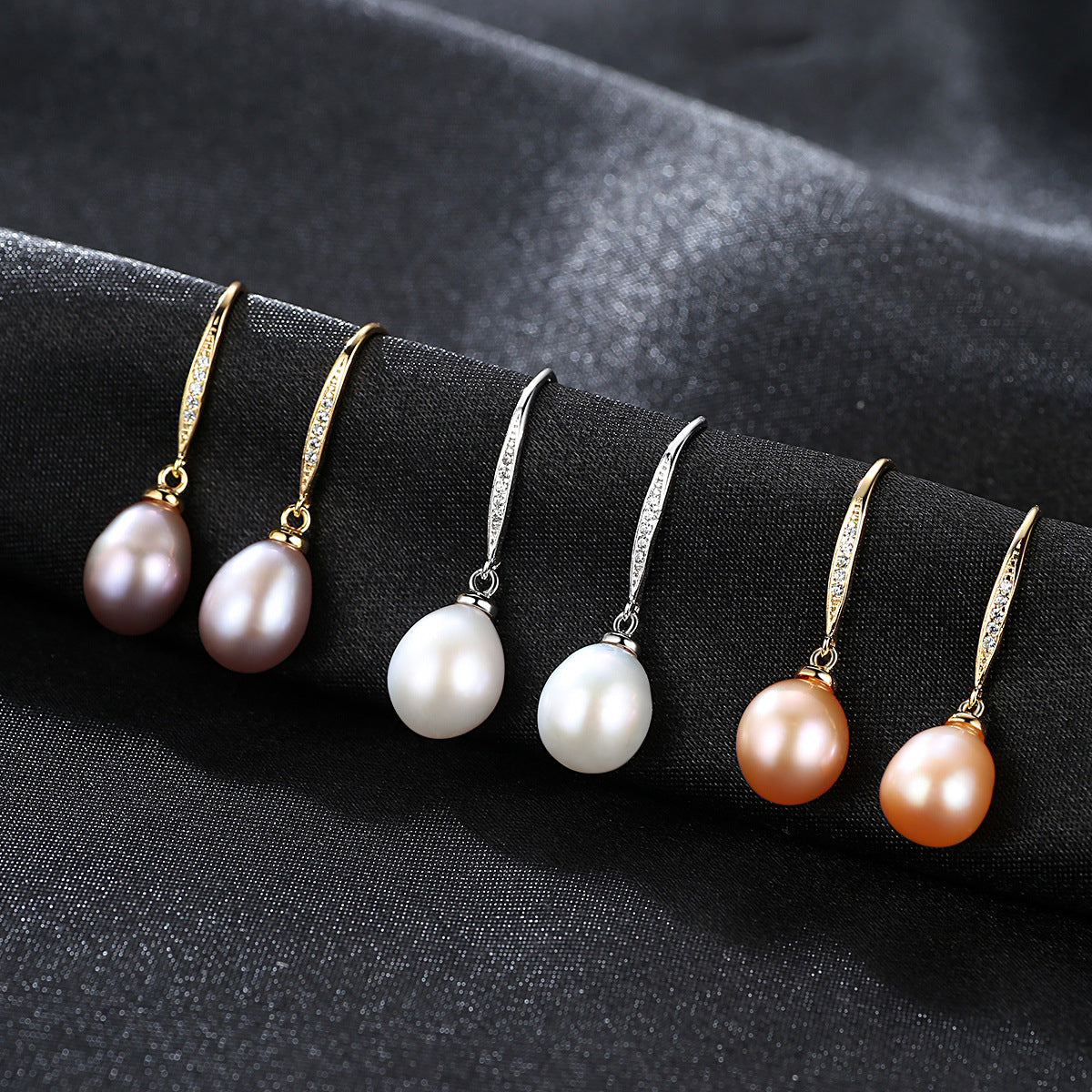 Infinite Style: Endless Hoop Pearl Earrings in Sterling Silver