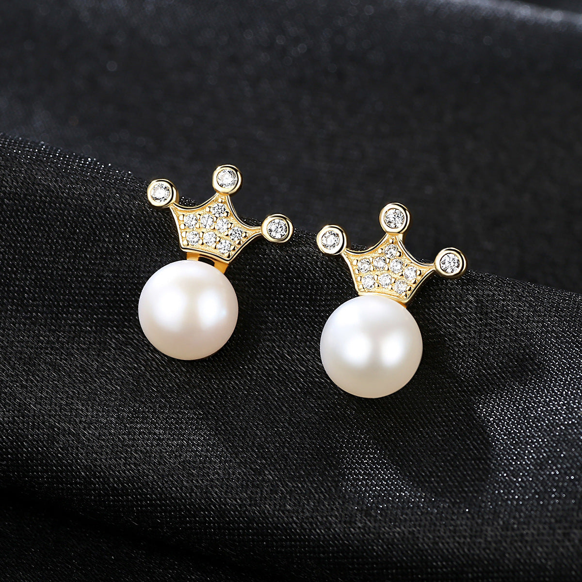 Celestial Cascade: Starry Night S925 Silver Pearl Earrings