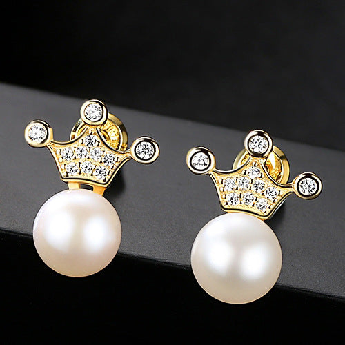 Celestial Cascade: Starry Night S925 Silver Pearl Earrings