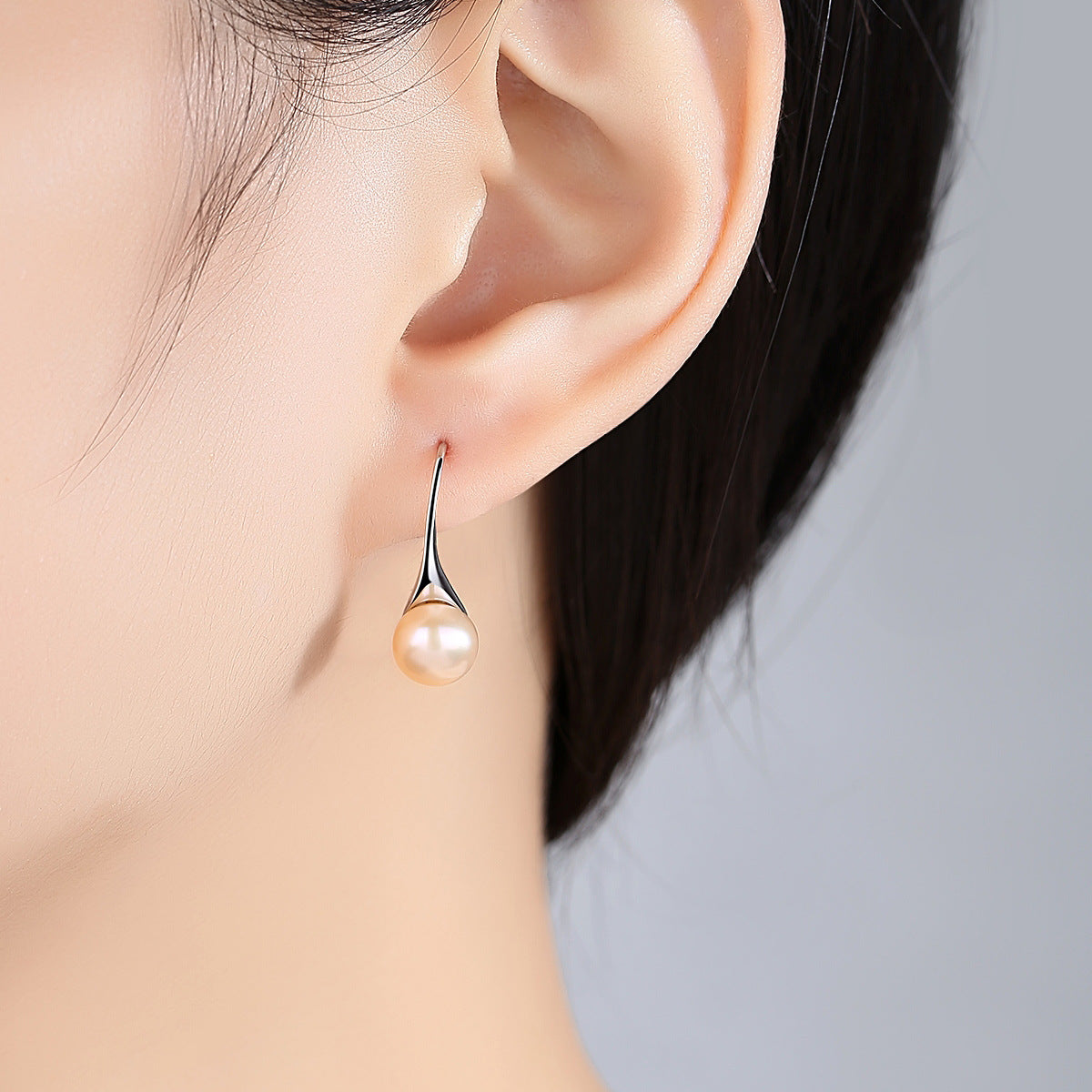 Effortless Grace: White Pearl Earrings with S925 Silver Pins