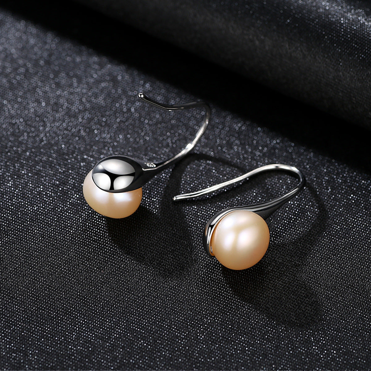 Effortless Grace: White Pearl Earrings with S925 Silver Pins