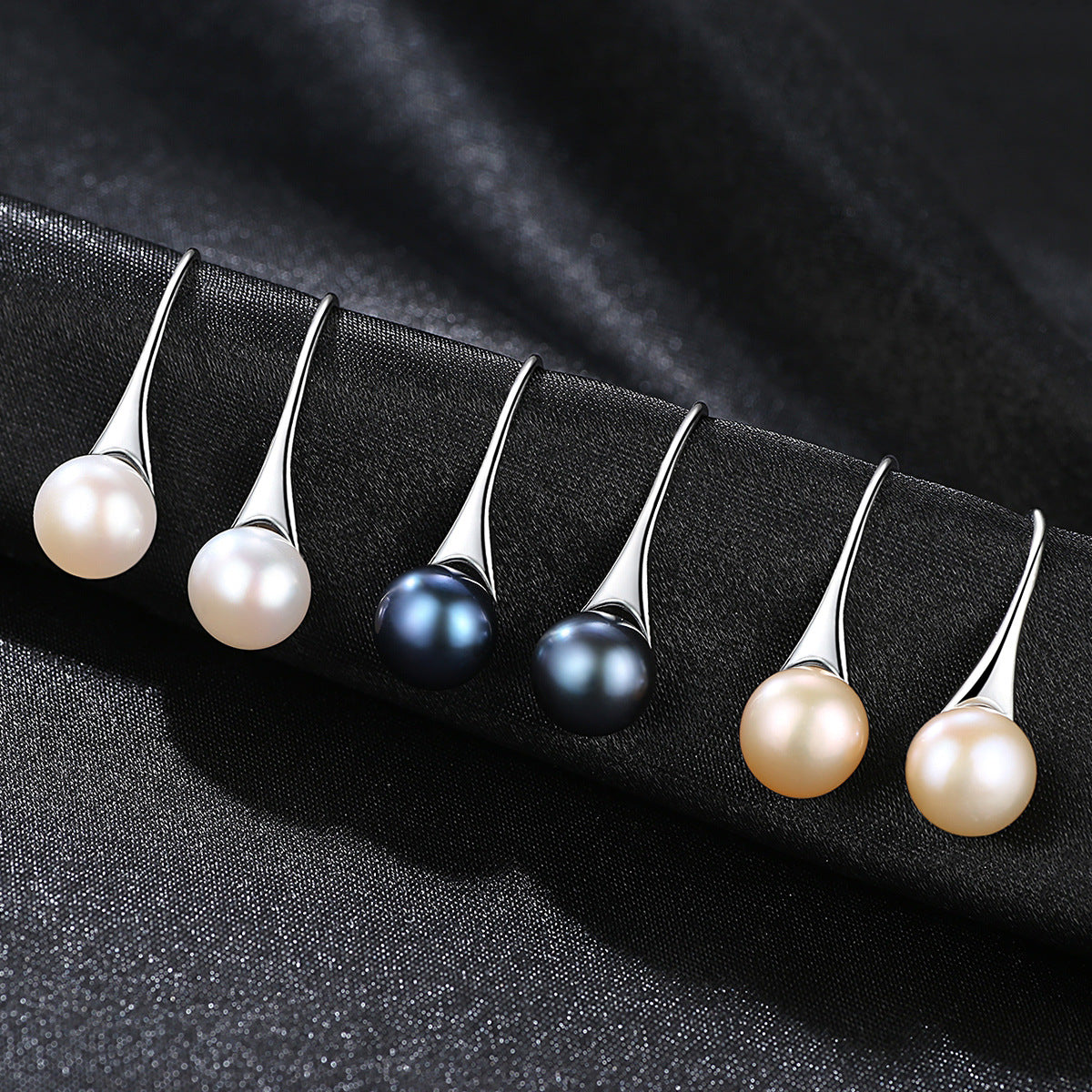 Effortless Grace: White Pearl Earrings with S925 Silver Pins