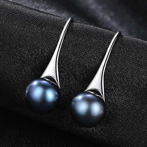 Effortless Grace: White Pearl Earrings with S925 Silver Pins