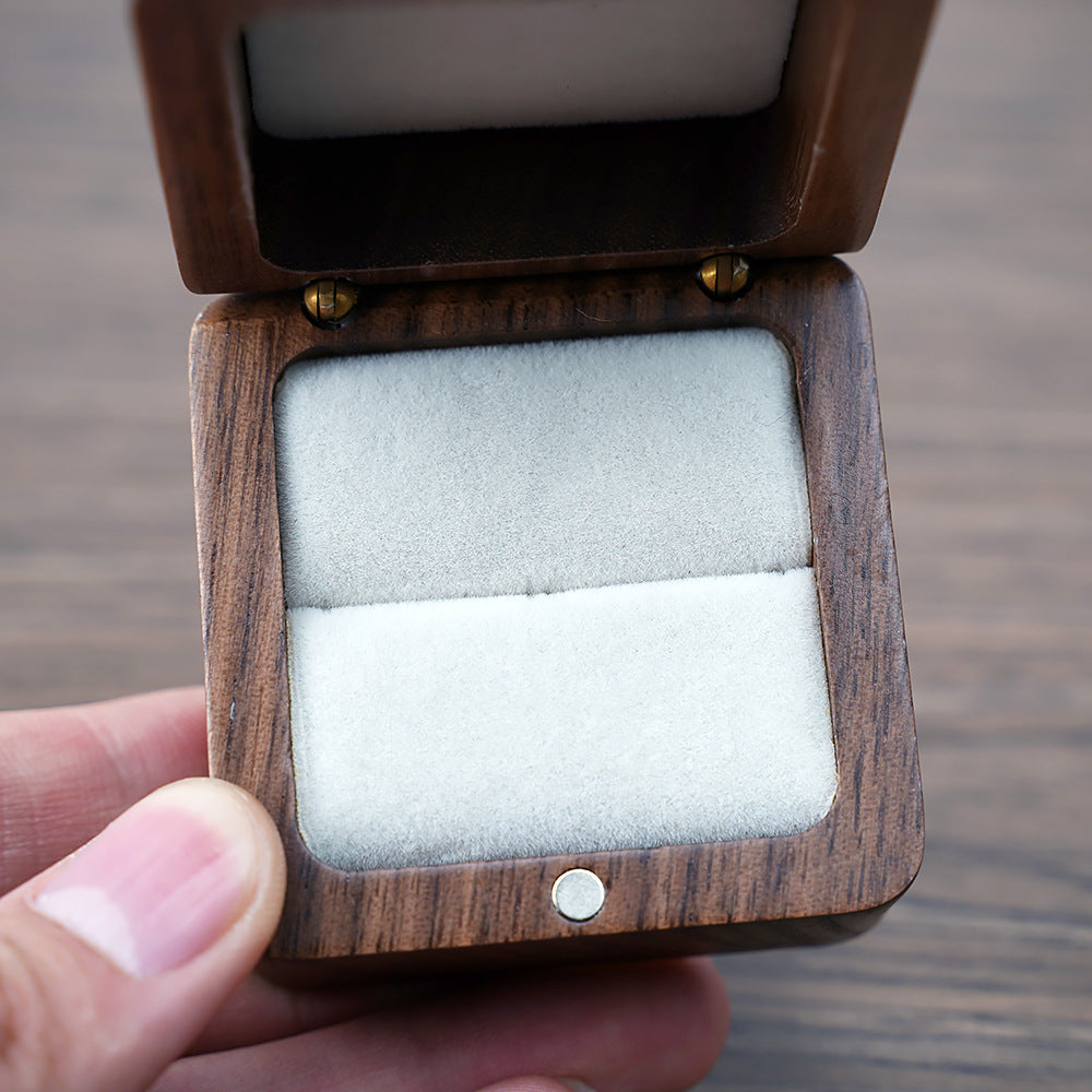 Proposal & Wedding Wooden Ring Jewelry Boxes