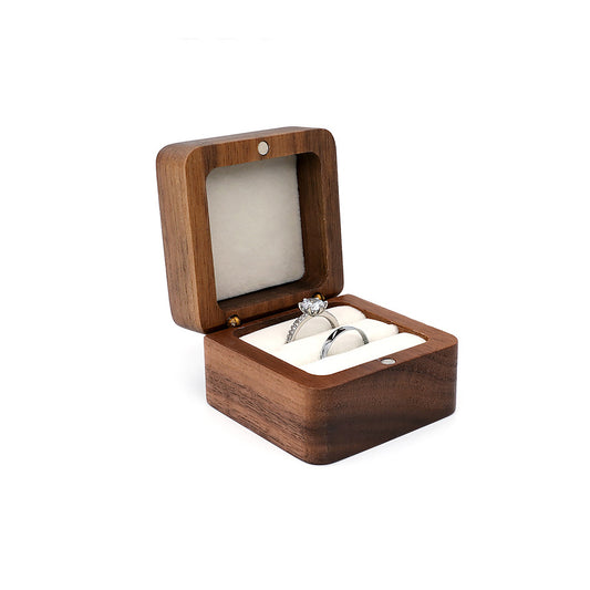 Exquisite Wedding & Proposal Wooden Ring Jewelry Box