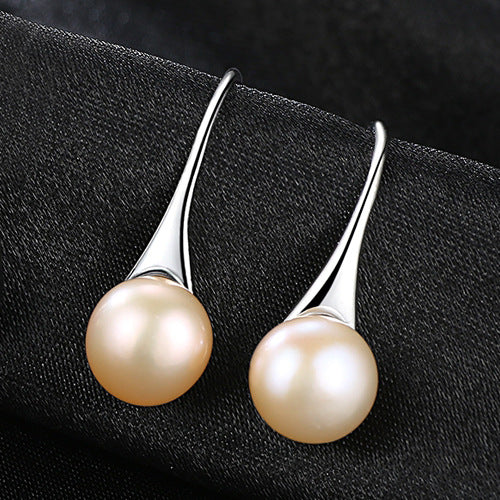 Effortless Grace: White Pearl Earrings with S925 Silver Pins